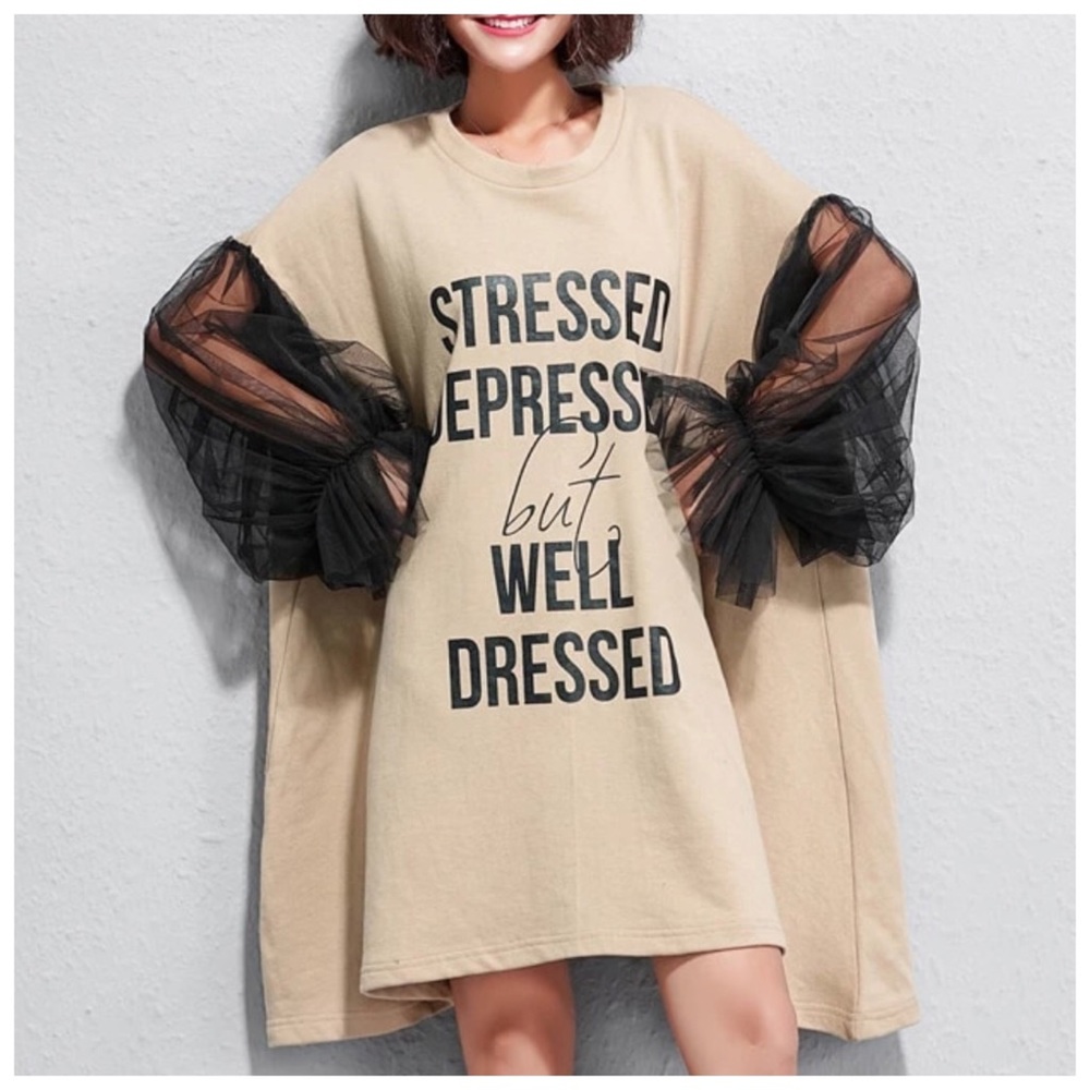 The FRIZELLE Oversize Tulle Tunic Top - Picture 2 of 6